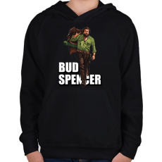 PRINTFASHION Bud Spencer  - Gyerek kapucnis pulóver - Fekete
