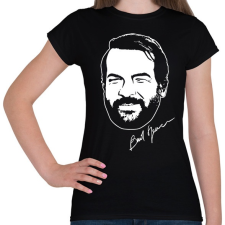 PRINTFASHION Bud Spencer - Női póló - Fekete női póló