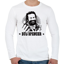 PRINTFASHION Bud Spencer öklös póló - Férfi hosszú ujjú póló - Fehér férfi póló