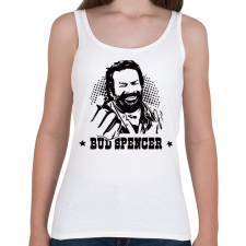 PRINTFASHION Bud Spencer öklös póló - Női atléta - Fehér női trikó