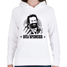 PRINTFASHION Bud Spencer öklös póló - Női kapucnis pulóver - Fehér