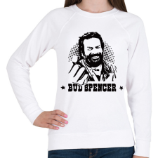 PRINTFASHION Bud Spencer öklös póló - Női pulóver - Fehér női pulóver, kardigán