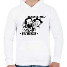 PRINTFASHION Bud Spencer Terence Hill - Férfi kapucnis pulóver - Fehér férfi pulóver, kardigán