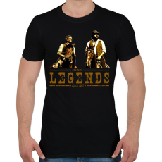 PRINTFASHION Bud Spencer Terence Hill Legends - Férfi póló - Fekete