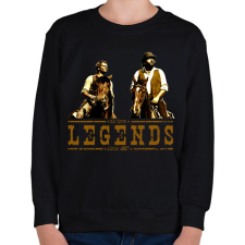 PRINTFASHION Bud Spencer Terence Hill Legends - Gyerek pulóver - Fekete gyerek pulóver, kardigán