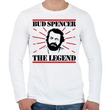 PRINTFASHION Bud Spencer - The legend - Férfi hosszú ujjú póló - Fehér férfi póló