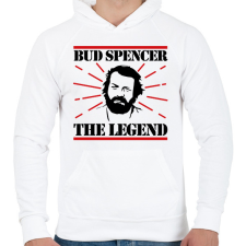 PRINTFASHION Bud Spencer - The legend - Férfi kapucnis pulóver - Fehér férfi pulóver, kardigán
