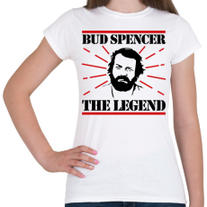 PRINTFASHION Bud Spencer - The legend - Női póló - Fehér