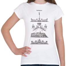 PRINTFASHION Budapest épületek - Női póló - Fehér