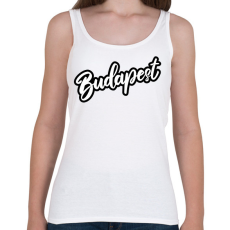 PRINTFASHION Budapest felirat póló - Női atléta - Fehér