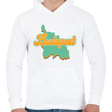 PRINTFASHION Budapest - Férfi kapucnis pulóver - Fehér férfi pulóver, kardigán