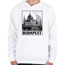 PRINTFASHION Budapest  - Gyerek kapucnis pulóver - Fehér gyerek pulóver, kardigán