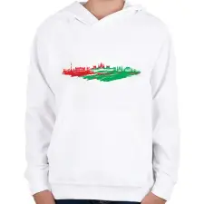 PRINTFASHION Budapest - Gyerek kapucnis pulóver - Fehér gyerek pulóver, kardigán