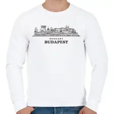 PRINTFASHION Budapest Hungary - Férfi pulóver - Fehér férfi pulóver, kardigán