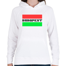 PRINTFASHION BUDAPEST - Női kapucnis pulóver - Fehér női pulóver, kardigán