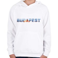 PRINTFASHION Budapest sima - Gyerek kapucnis pulóver - Fehér gyerek pulóver, kardigán