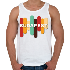 PRINTFASHION Budapest - Színes - Férfi atléta - Fehér