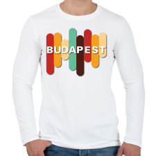 PRINTFASHION Budapest - Színes - Férfi hosszú ujjú póló - Fehér férfi póló