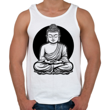 PRINTFASHION buddha - Férfi atléta - Fehér női trikó