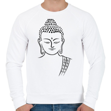PRINTFASHION buddha - Férfi pulóver - Fehér