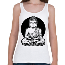 PRINTFASHION buddha - Női atléta - Fehér női trikó