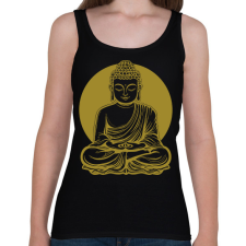 PRINTFASHION buddha - Női atléta - Fekete női trikó