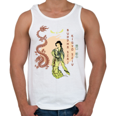 PRINTFASHION Buddha száj, kígyó szív - Férfi atléta - Fehér