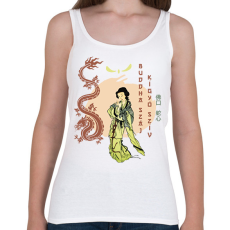 PRINTFASHION Buddha száj, kígyó szív - Női atléta - Fehér