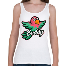PRINTFASHION Buddy - Női atléta - Fehér női trikó