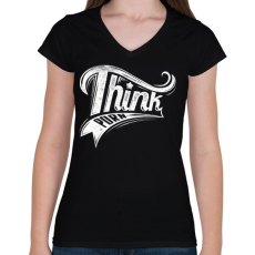 PRINTFASHION Buja gondolatok - Női V-nyakú póló - Fekete