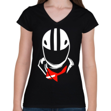 PRINTFASHION bukóó - Női V-nyakú póló - Fekete női póló