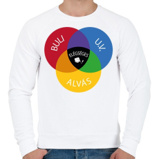 PRINTFASHION Buli, U.V., Alvás - Elégséges - Férfi pulóver - Fehér