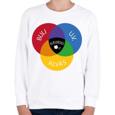 PRINTFASHION Buli, U.V., Alvás - Elégséges - Gyerek pulóver - Fehér