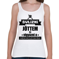 PRINTFASHION Bulizni jöttem és vigyázni a menyasszonyra - Női atléta - Fehér női trikó