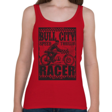 PRINTFASHION Bull city racer - Női atléta - Cseresznyepiros