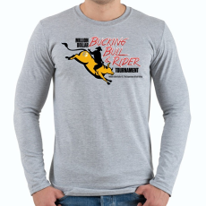 PRINTFASHION Bull Riding Hall of Fame Professional Bull Riders - Férfi hosszú ujjú póló - Sport szürke