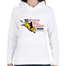 PRINTFASHION Bull Riding Hall of Fame Professional Bull Riders - Női kapucnis pulóver - Fehér