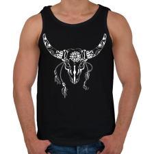 PRINTFASHION bull skull - Férfi atléta - Fekete atléta, trikó