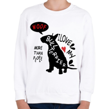 PRINTFASHION bull terrier love - Gyerek pulóver - Fehér gyerek pulóver, kardigán