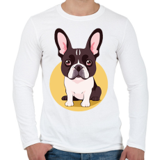 PRINTFASHION bulldog - Férfi hosszú ujjú póló - Fehér