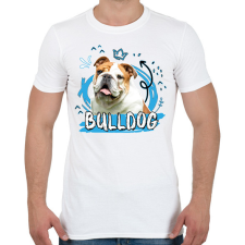 PRINTFASHION Bulldog firka - Férfi póló - Fehér férfi póló