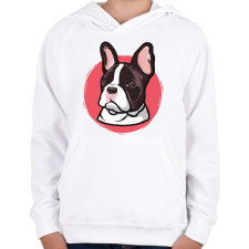 PRINTFASHION Bulldog - Gyerek kapucnis pulóver - Fehér gyerek pulóver, kardigán