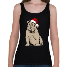 PRINTFASHION Bulldog karácsony - Női atléta - Fekete