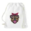 PRINTFASHION Bulldog - rockabilly - Sportzsák, Tornazsák - Fehér