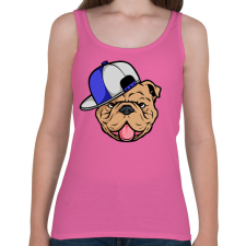 PRINTFASHION Bulldog sapiban - Női atléta - Rózsaszín női trikó
