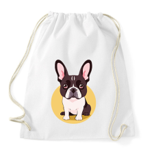 PRINTFASHION bulldog - Sportzsák, Tornazsák - Fehér tornazsák