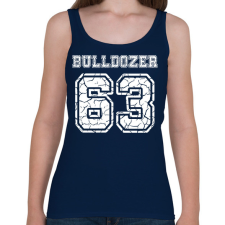 PRINTFASHION Bulldozer - Női atléta - Sötétkék női trikó