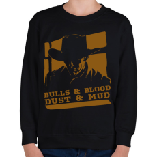 PRINTFASHION Bulls & Blood - Gyerek pulóver - Fekete