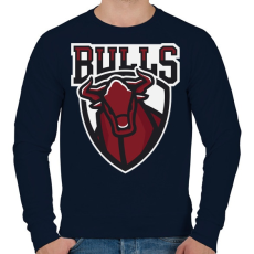PRINTFASHION Bulls - Férfi pulóver - Sötétkék