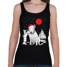 PRINTFASHION Bullterrier karácsony - Női atléta - Fekete atléta, trikó